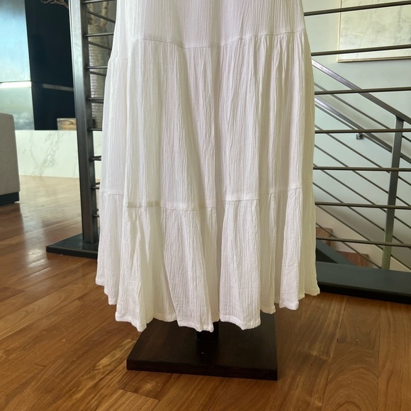 Tiered Mini Dress in White - Picture 8 of 13